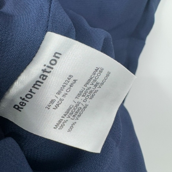 Reformation Butterfly Navy Maxi Dress Size 0 B1818 - Picture 6 of 6